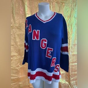 Vintage Long Sleeved Rangers Jersey LARGE